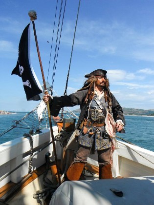 Striking a pose for the Conwy Pirate Festival
