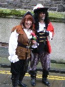 Conwy Pirate Festival Pan Hook and Parrot