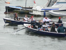 Long boat race at Conwy Pirate Festival
